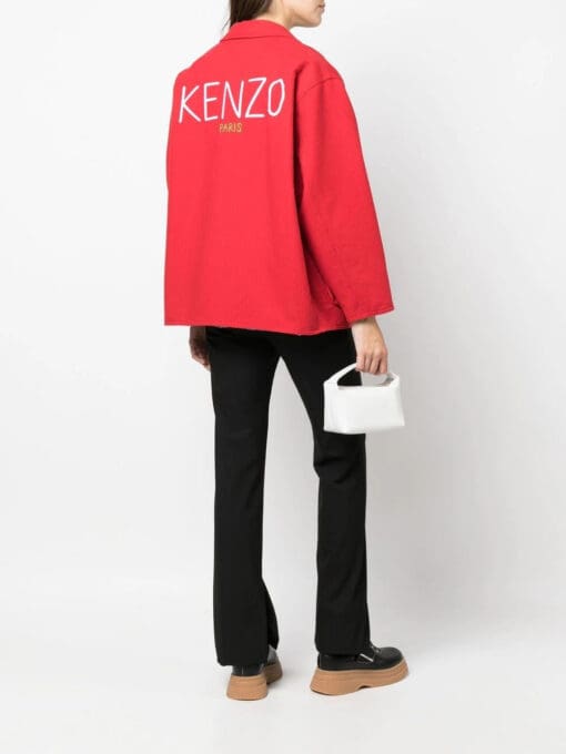 Kenzo  logo-embroidered single-breasted blazer - Image 2