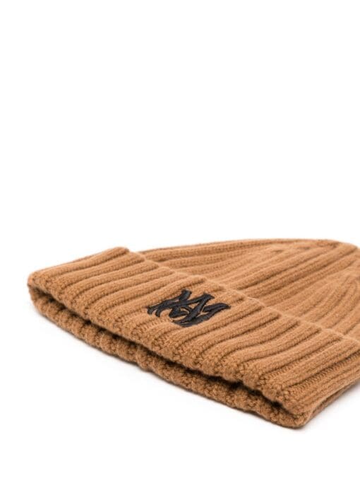 AMIRI  embroidered-logo cashmere beanie - Image 2