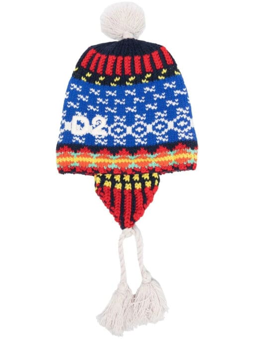 Dsquared2  wool pom pom hat