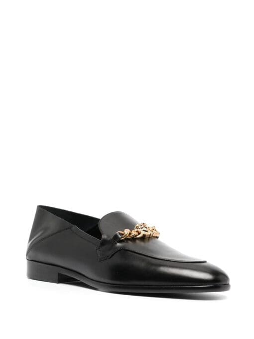 Versace  Medusa chain-link leather loafers - Image 2