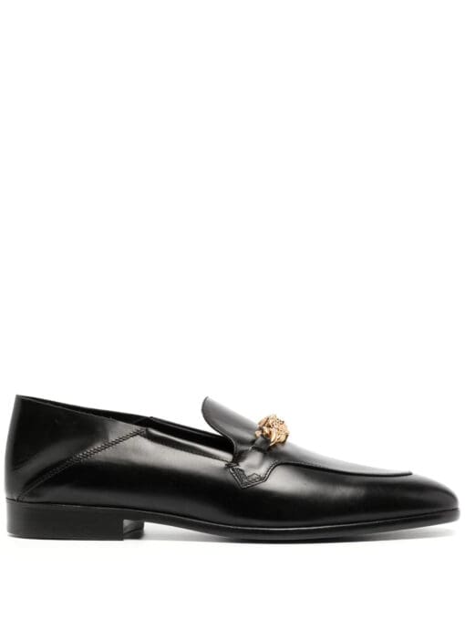 Versace  Medusa chain-link leather loafers