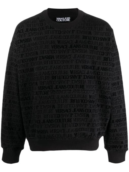 Versace Jeans Couture  all-over logo crew-neck sweatshirt