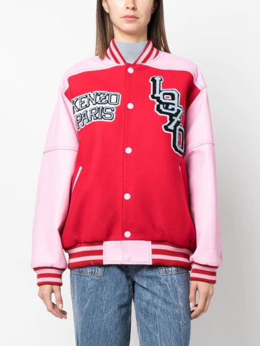 Kenzo  colour-block logo-patch bomber jacket - Image 3