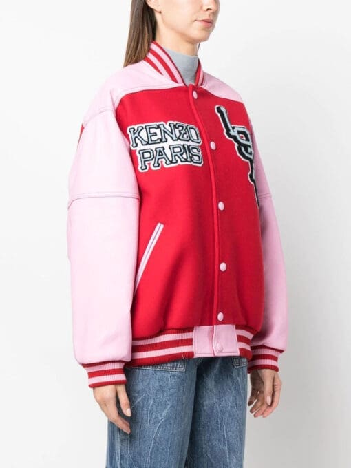 Kenzo  colour-block logo-patch bomber jacket - Image 4