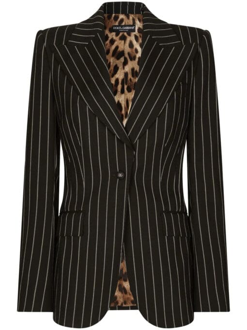 Dolce & Gabbana  pinstriped single-breasted blazer