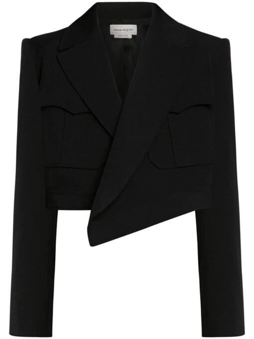 Alexander McQueen  cropped asymmetric blazer