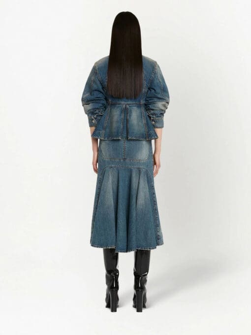 Alexander McQueen  peplum denim jacket - Image 2