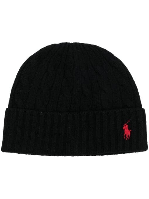 Polo Ralph Lauren  embroidered-logo cable-knit hat