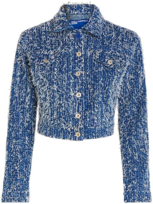 KARL LAGERFELD JEANS  organic cotton cropped denim jacket