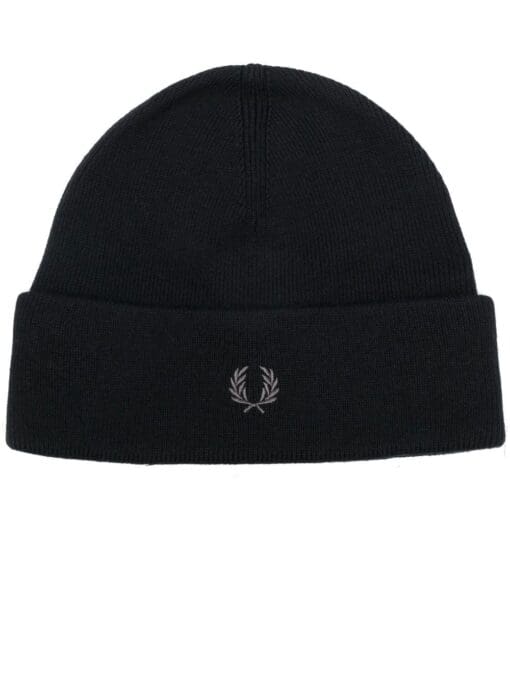 Fred Perry  logo-embroidered beanie hat