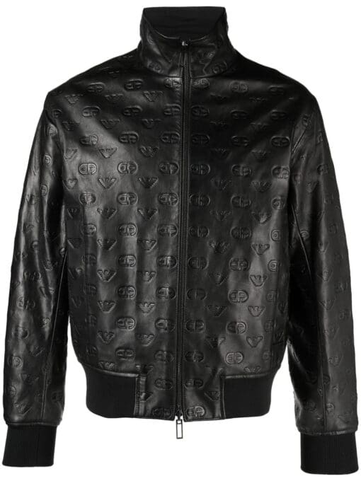 Emporio Armani  embossed-monogram bomber jacket