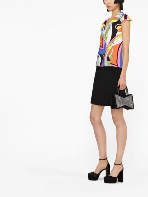 Moschino  abstract pattern short-sleeve blazer - Image 3