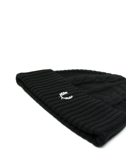 Fred Perry  embroidered-logo wool-blend beanie - Image 2