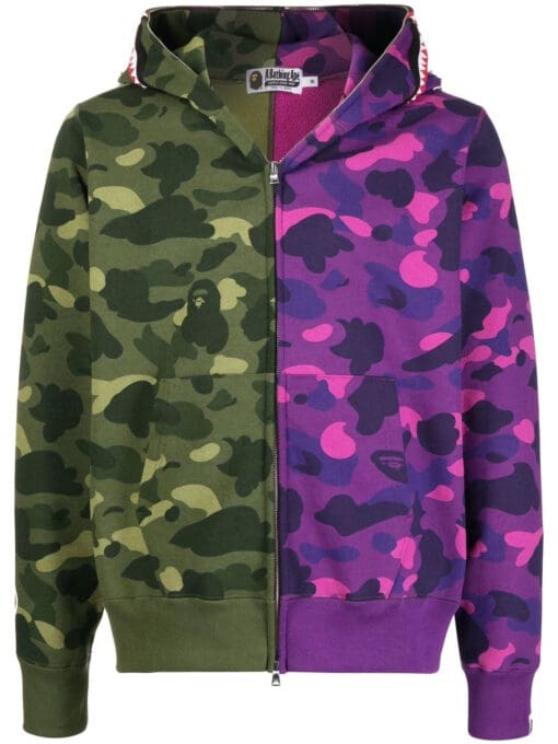 A BATHING APE®  all-over camouflage-print hoodie