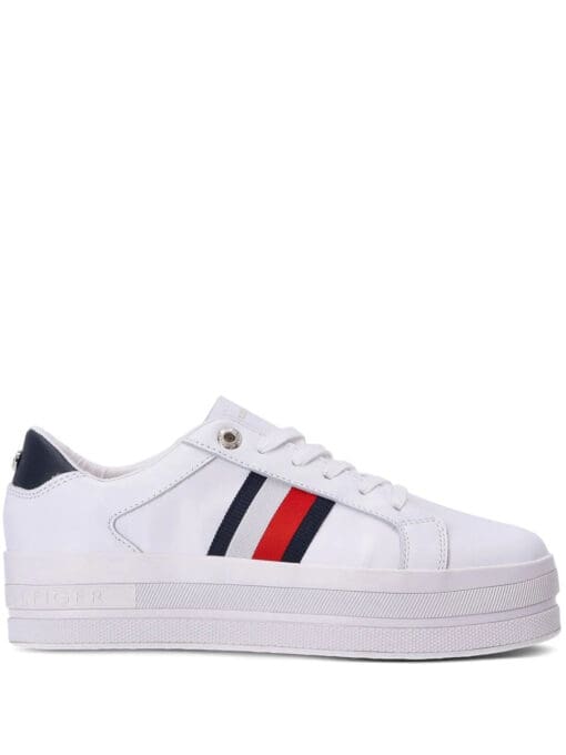 Tommy Hilfiger  Signature platform leather sneakers