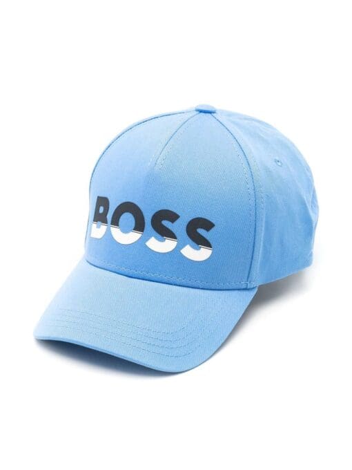 BOSS  logo-print cotton twill cap