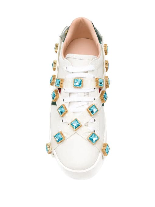 Gucci  crystal embellished bee sneakers - Image 4