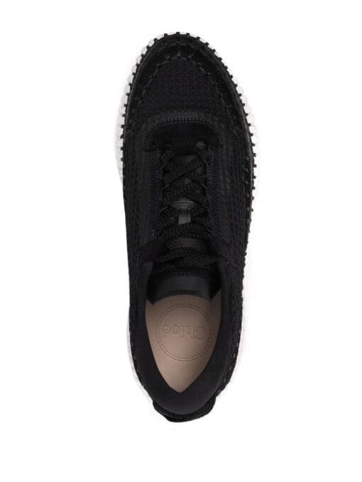 Chloé  Nama hand-stitched mesh sneakers - Image 4