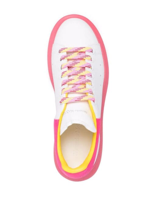 Alexander McQueen  colour-block leather trainers - Image 4