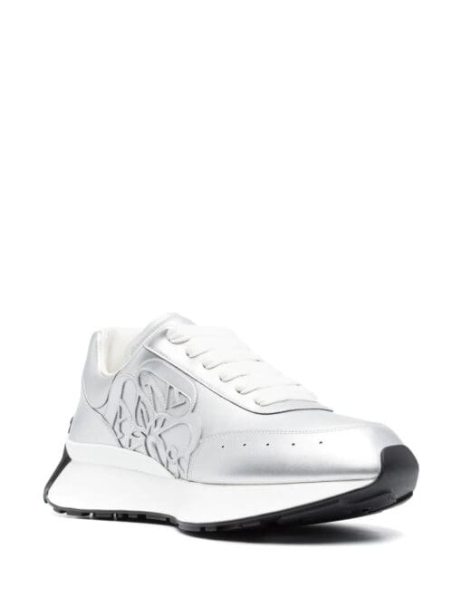 Alexander McQueen  Sprint Runner metallic-effect sneakers - Image 2