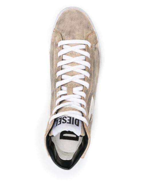 Diesel  Leroji Mid distressed-effect sneakers - Image 4