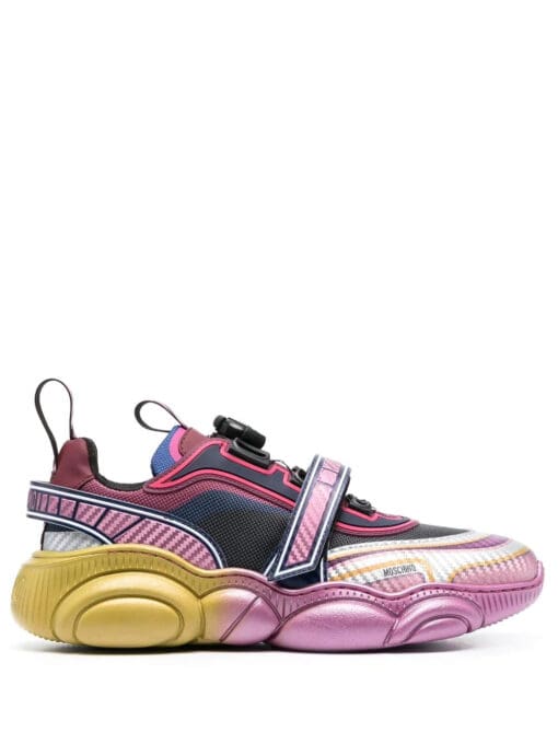 Moschino  logo-patch colour-block sneakers