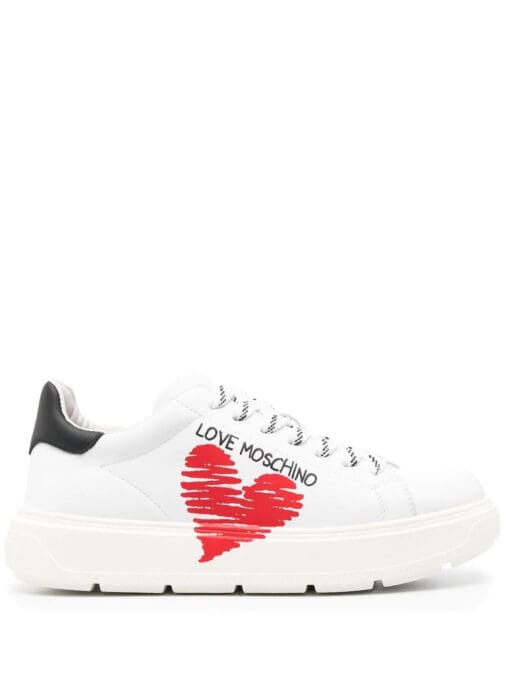 Love Moschino  heart-print platform sneakers