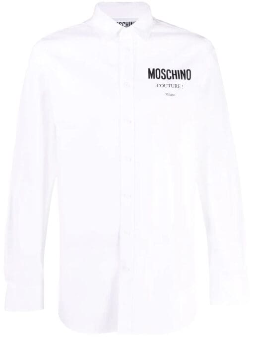 Moschino  logo-print cotton shirt