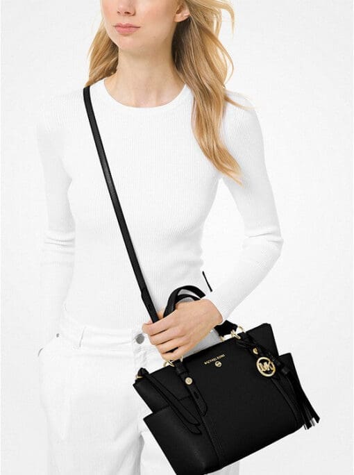 MICHAEL MICHAEL KORS Sullivan Small Saffiano Leather Top-Zip Tote Bag - Image 3