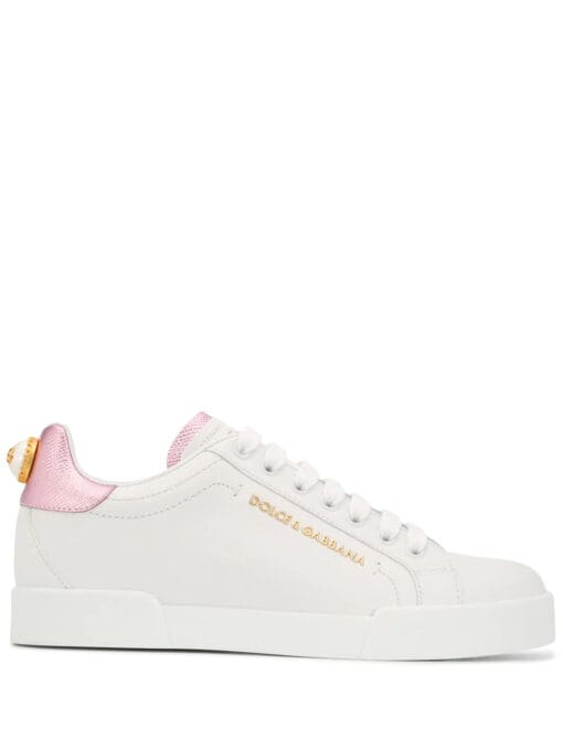 Dolce & Gabbana  Portofino faux-pearl sneakers