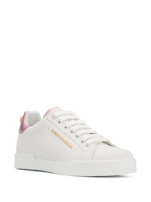 Dolce & Gabbana  Portofino faux-pearl sneakers - Image 2