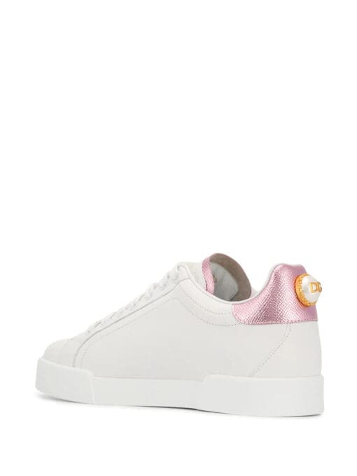 Dolce & Gabbana  Portofino faux-pearl sneakers - Image 3