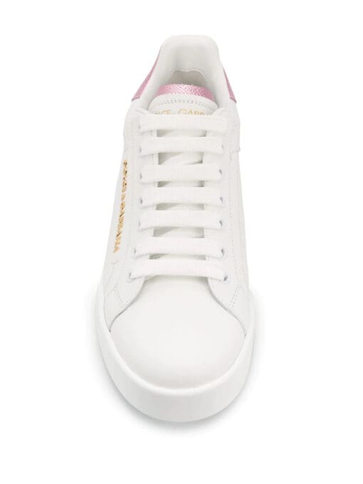 Dolce & Gabbana  Portofino faux-pearl sneakers - Image 4