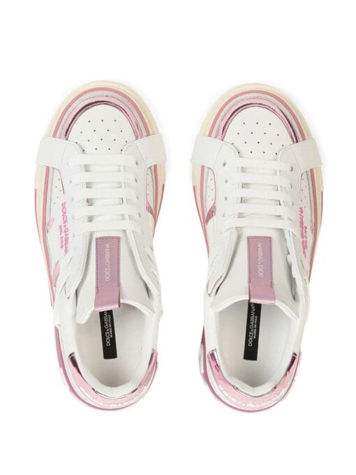 Dolce & Gabbana  logo-stripe low-top sneakers - Image 4