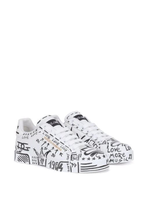 Dolce & Gabbana  graphic-print lace-up sneakers - Image 2