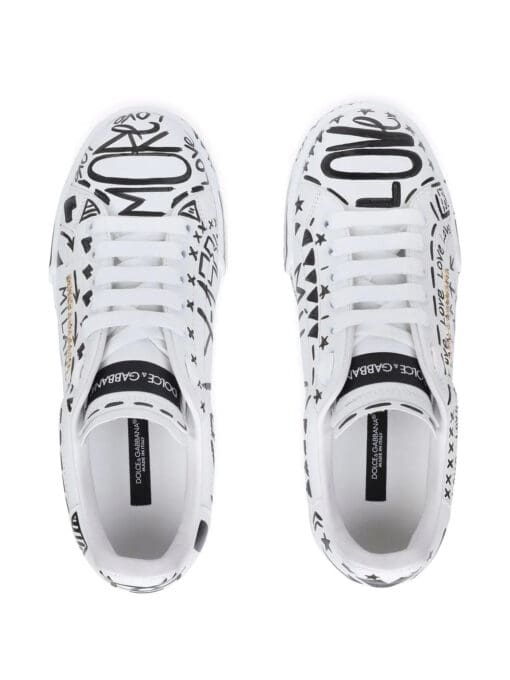 Dolce & Gabbana  graphic-print lace-up sneakers - Image 4