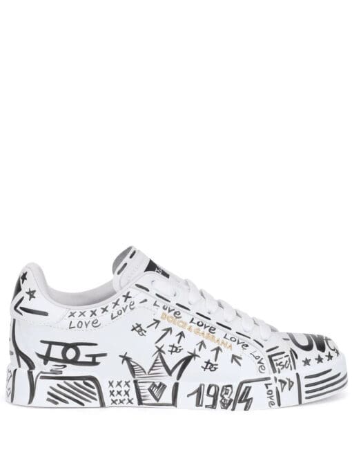 Dolce & Gabbana  graphic-print lace-up sneakers