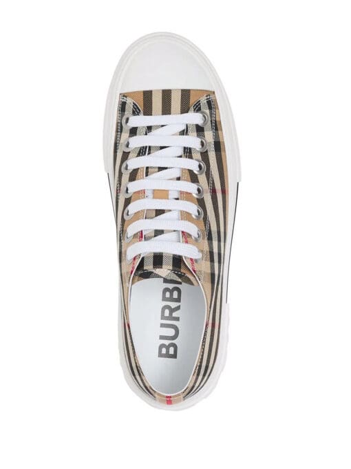 Burberry  Vintage check cotton sneakers - Image 4