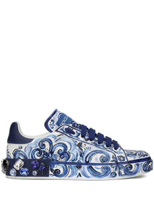 Dolce & Gabbana  Portofino Majolica-print sneakers