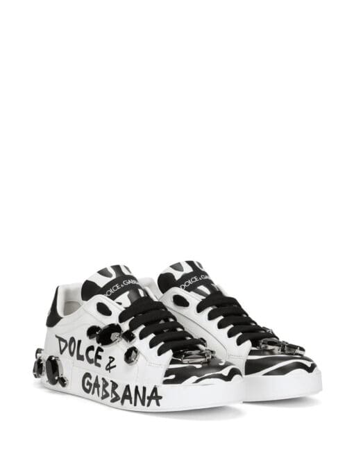 Dolce & Gabbana  all-over logo-print low-top sneakers - Image 2