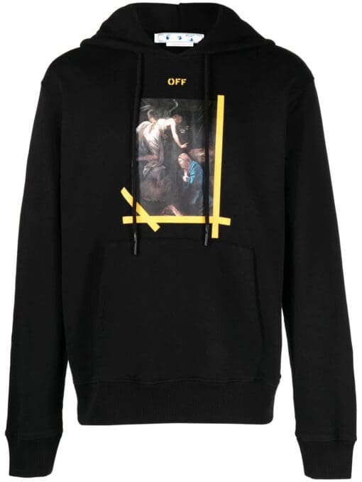 Off-White  Arrows-motif drawstring hoodie