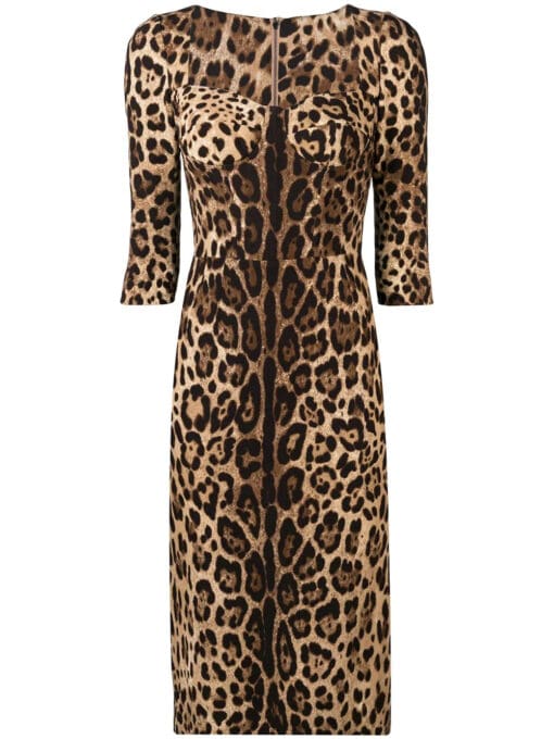 Dolce & Gabbana  fitted leopard print dress