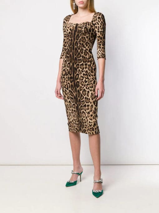 Dolce & Gabbana  fitted leopard print dress - Image 2