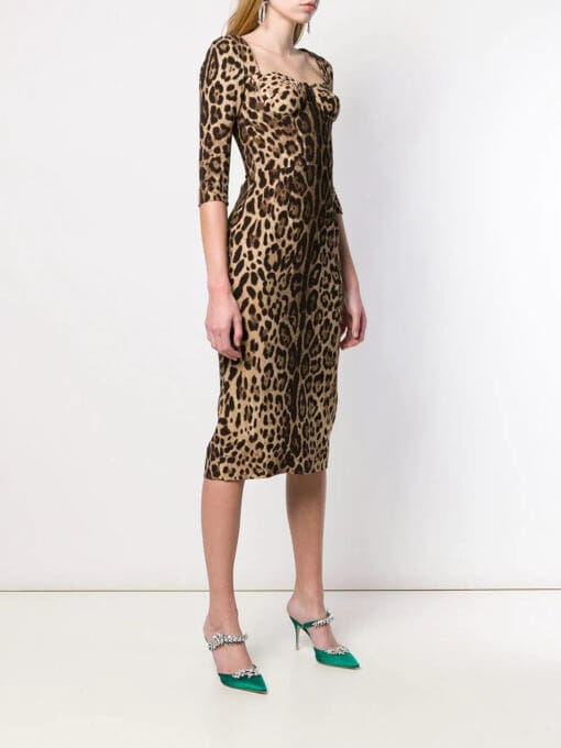 Dolce & Gabbana  fitted leopard print dress - Image 3