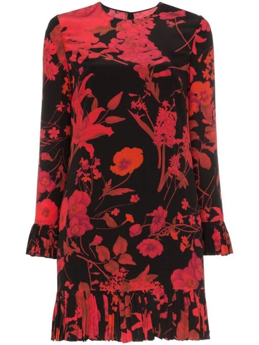 Valentino Garavani  floral print long-sleeve minidress