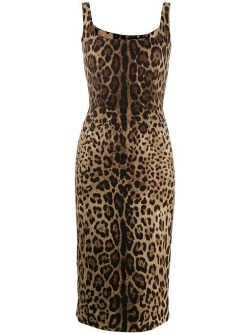 Dolce & Gabbana  leopard print fitted dress