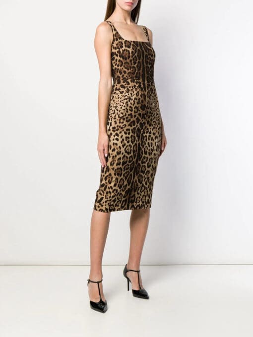 Dolce & Gabbana  leopard print fitted dress - Image 3