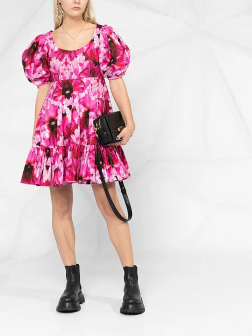 Alexander McQueen  abstract floral print dress - Image 2