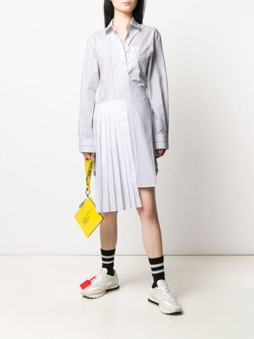 Off-White  wrap-front striped shirt dress - Image 2