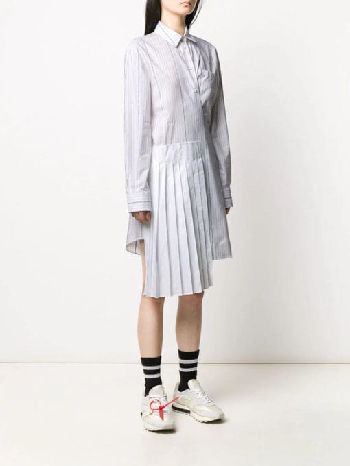 Off-White  wrap-front striped shirt dress - Image 3